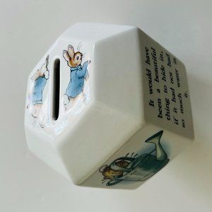 WEDGWOOD "Peter Rabbit"  Ceramic Hexagon Bank